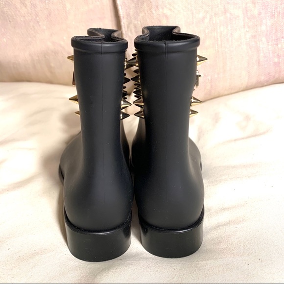 Melissa | Moon Dust Studded Ankle Rainboot - Picture 5 of 8